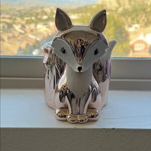 Rose Gold Fox Ceramic Planter
